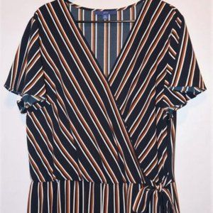 APT 9 Striped Jumpsuit with Tie